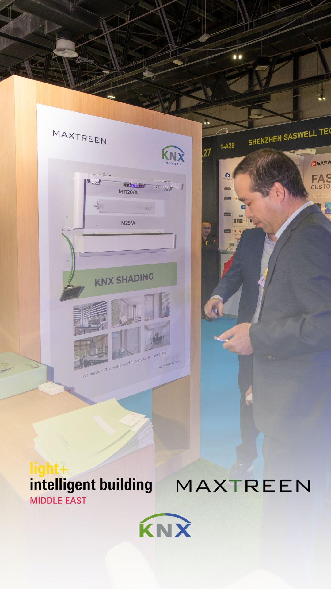 KNX smart home and building automation news — Maxtreen: KNX Motors & KNX Blinds at Light + Intelligent Building ME
